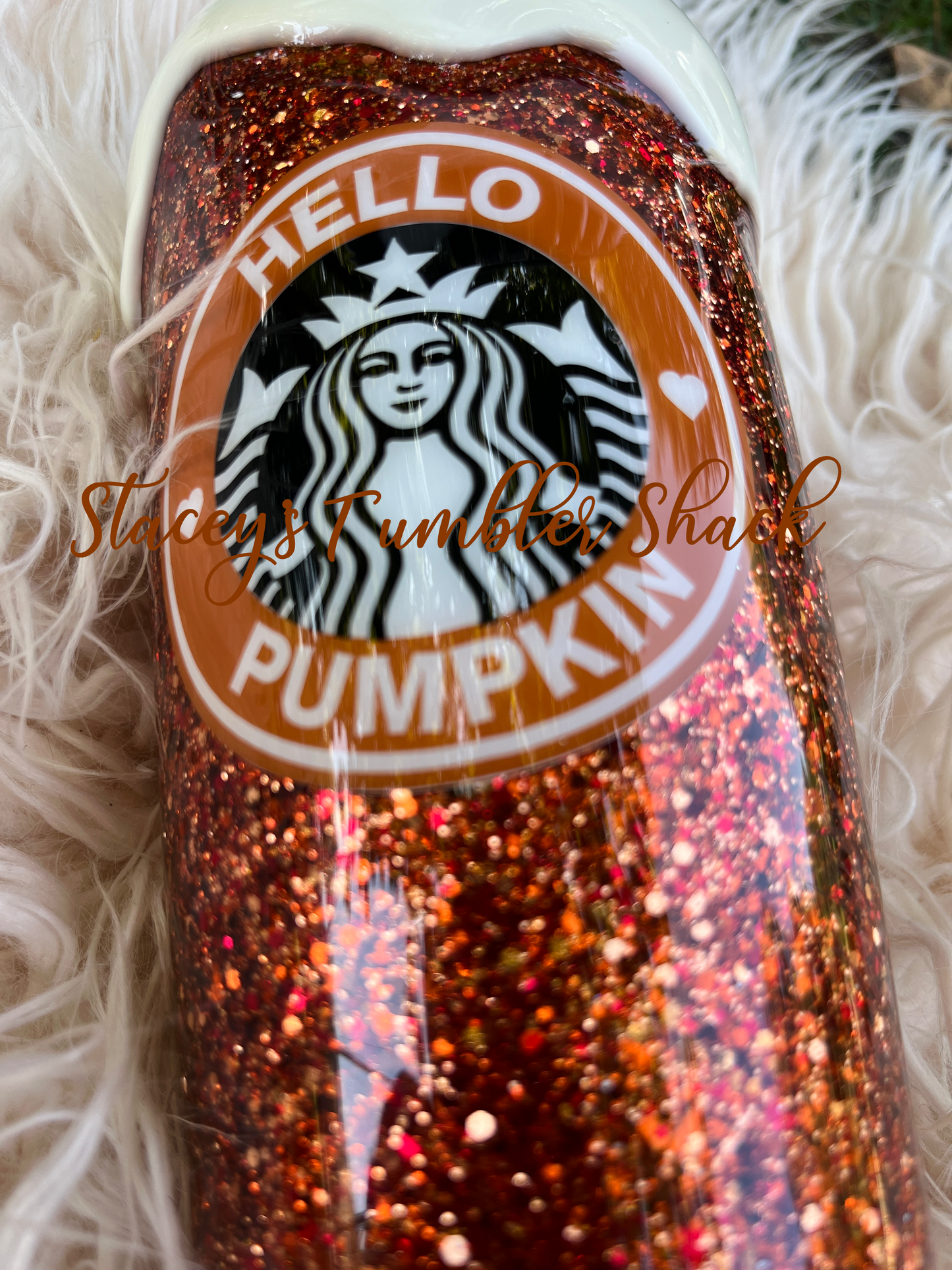 Hello Pumpkin Glitter Tumbler