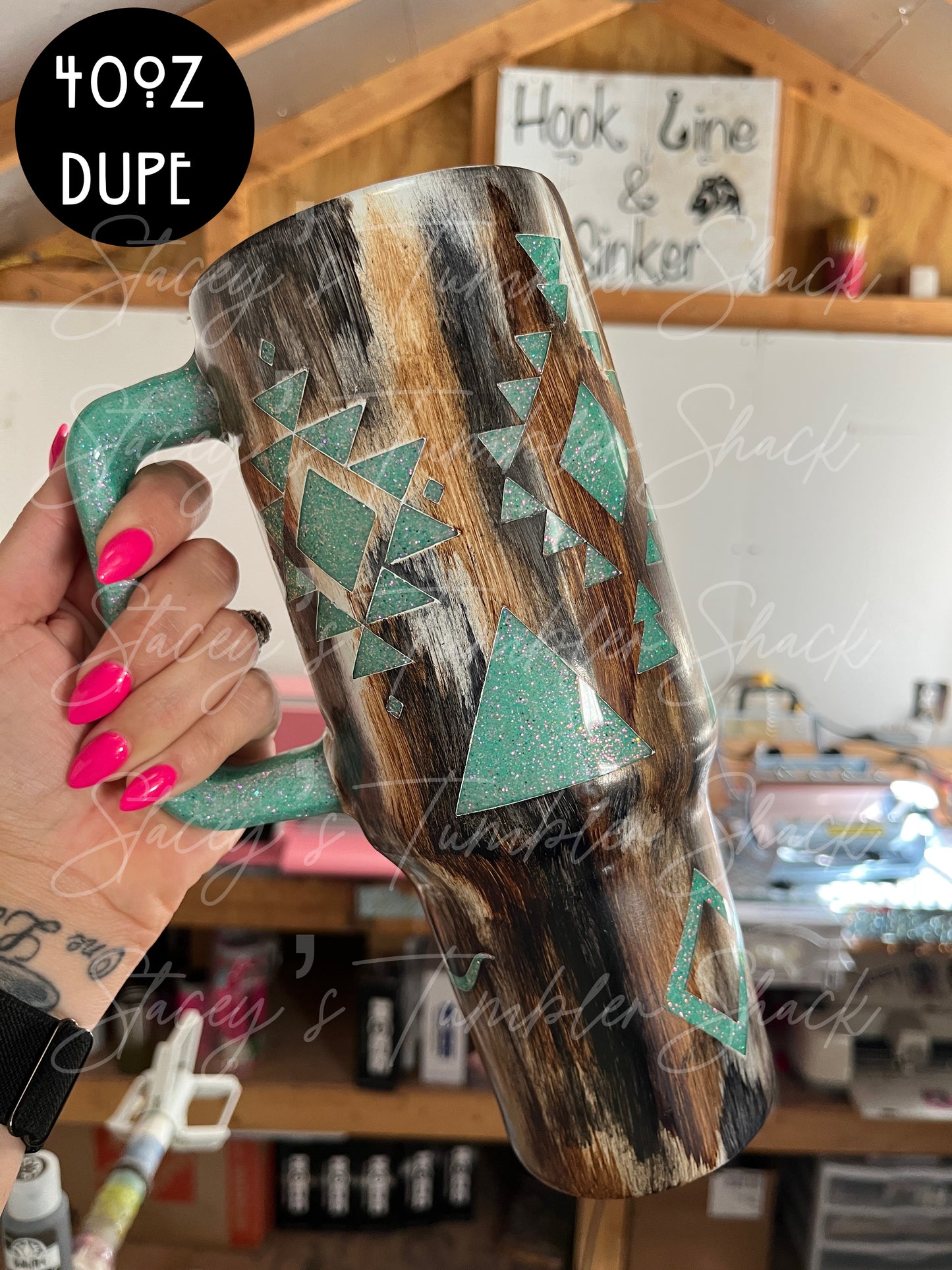 Aztec Cowhide Tumbler
