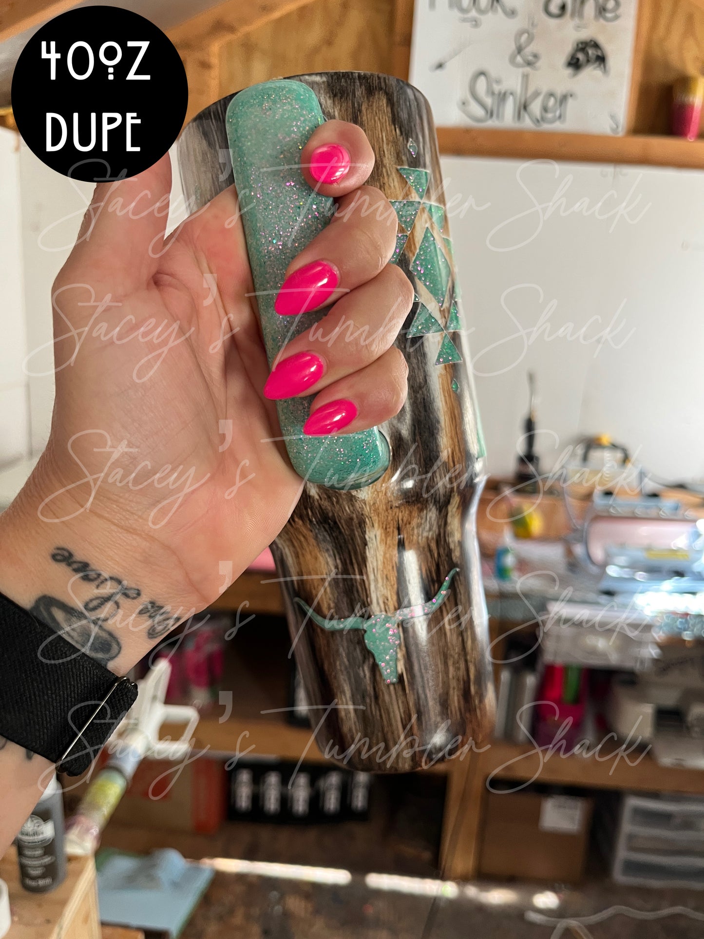 Aztec Cowhide Tumbler