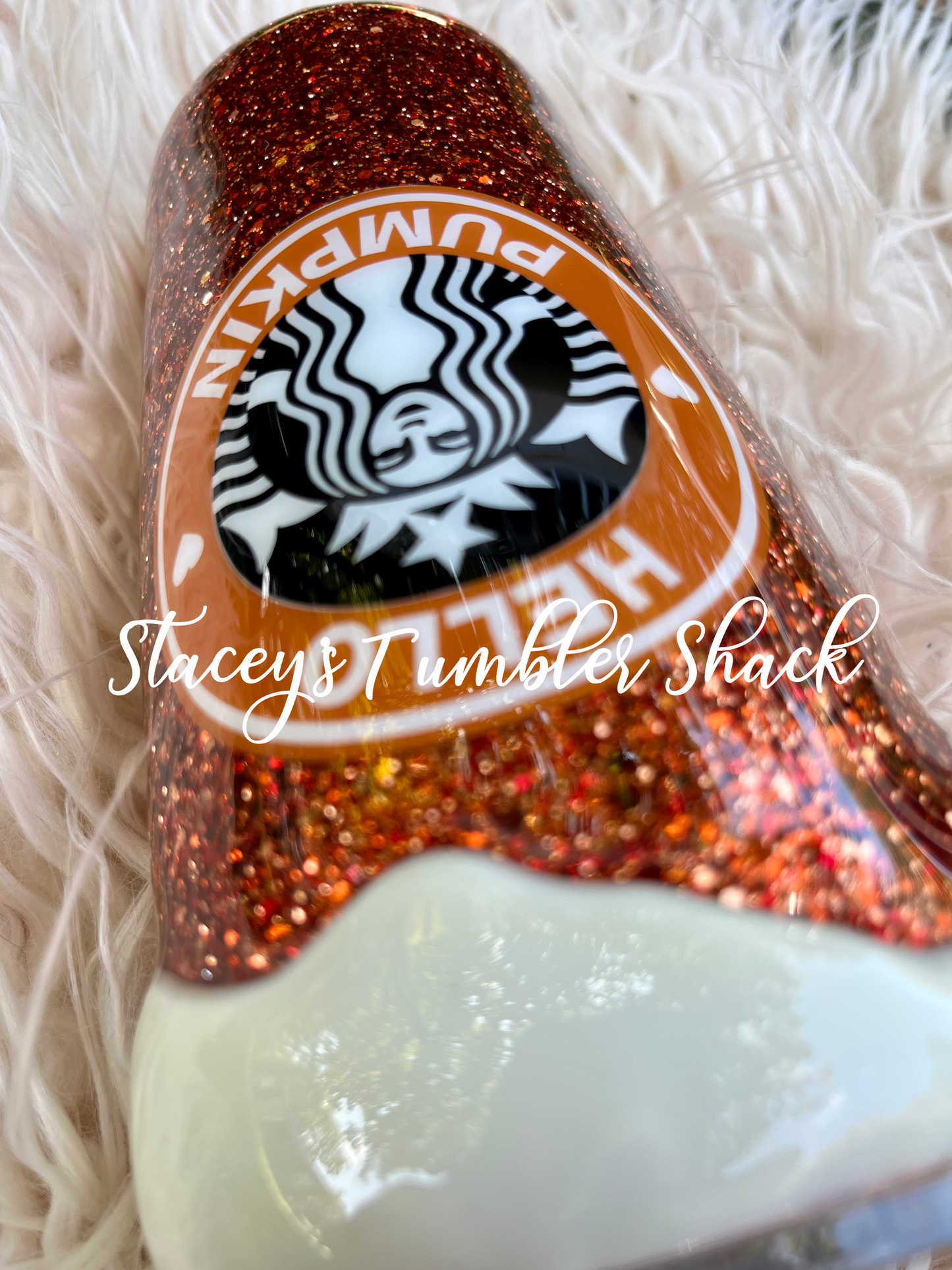 Hello Pumpkin Glitter Tumbler