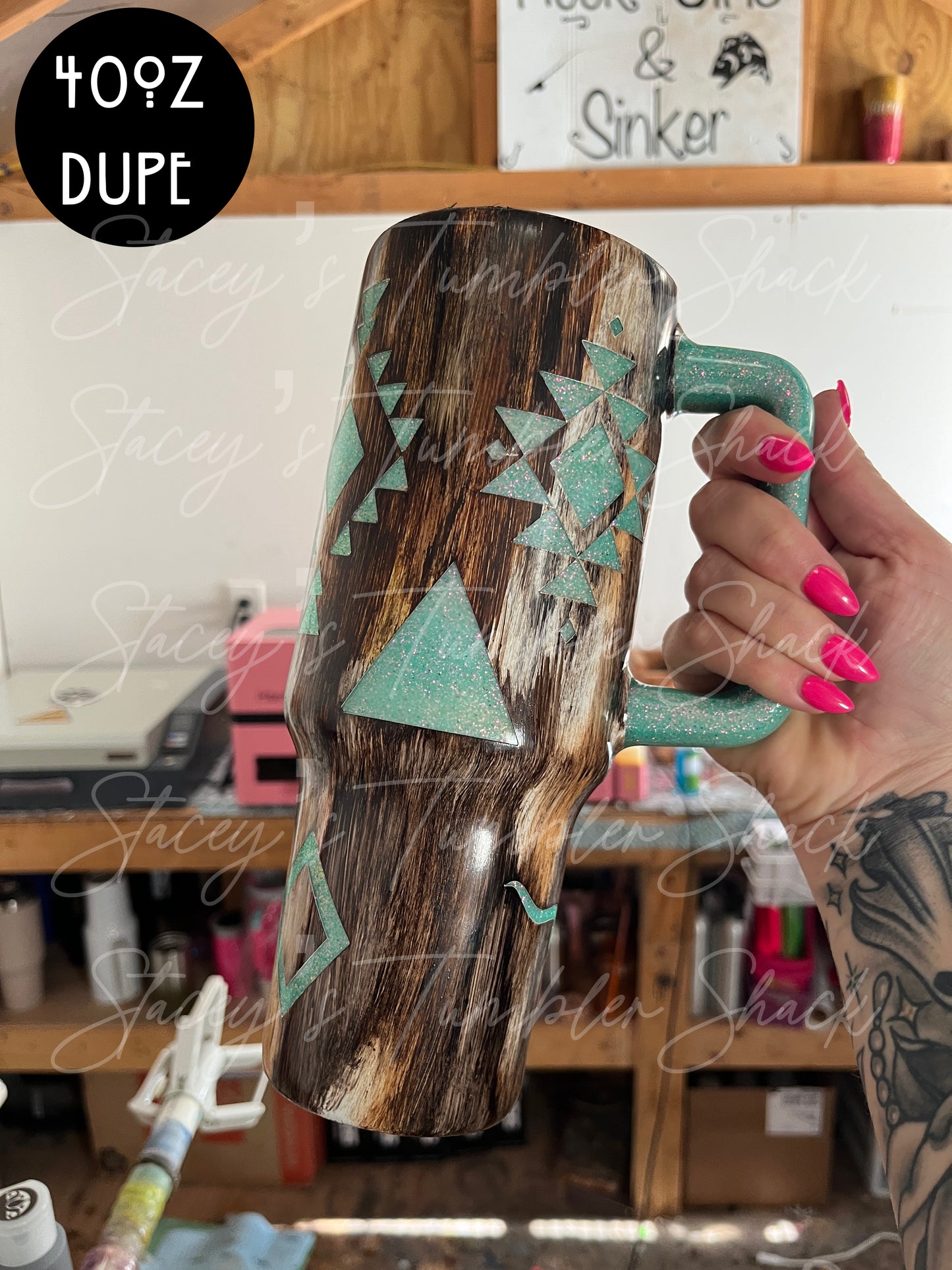 Aztec Cowhide Tumbler