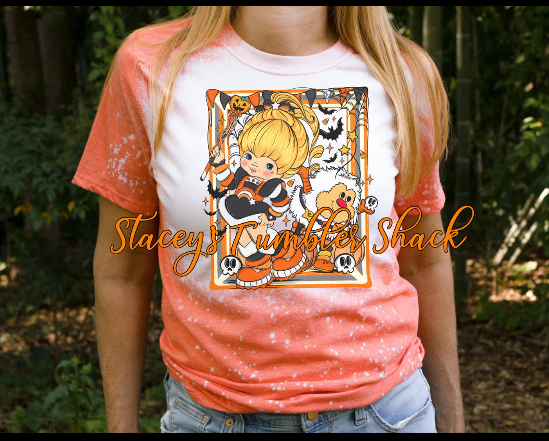 Spooky Rainbow Bleached Tee