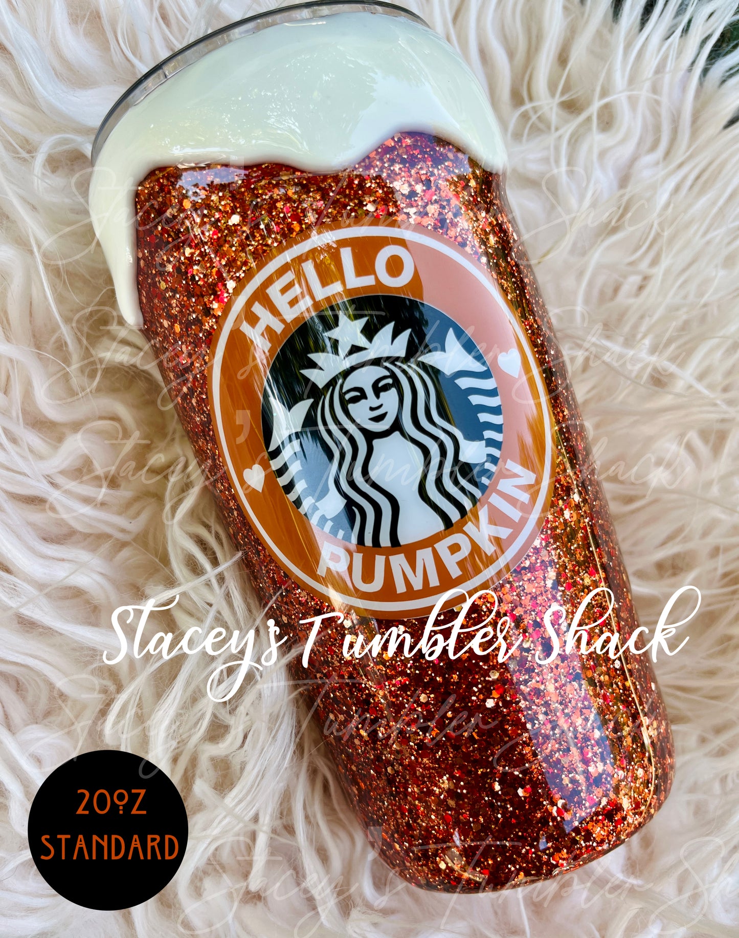 Hello Pumpkin Glitter Tumbler