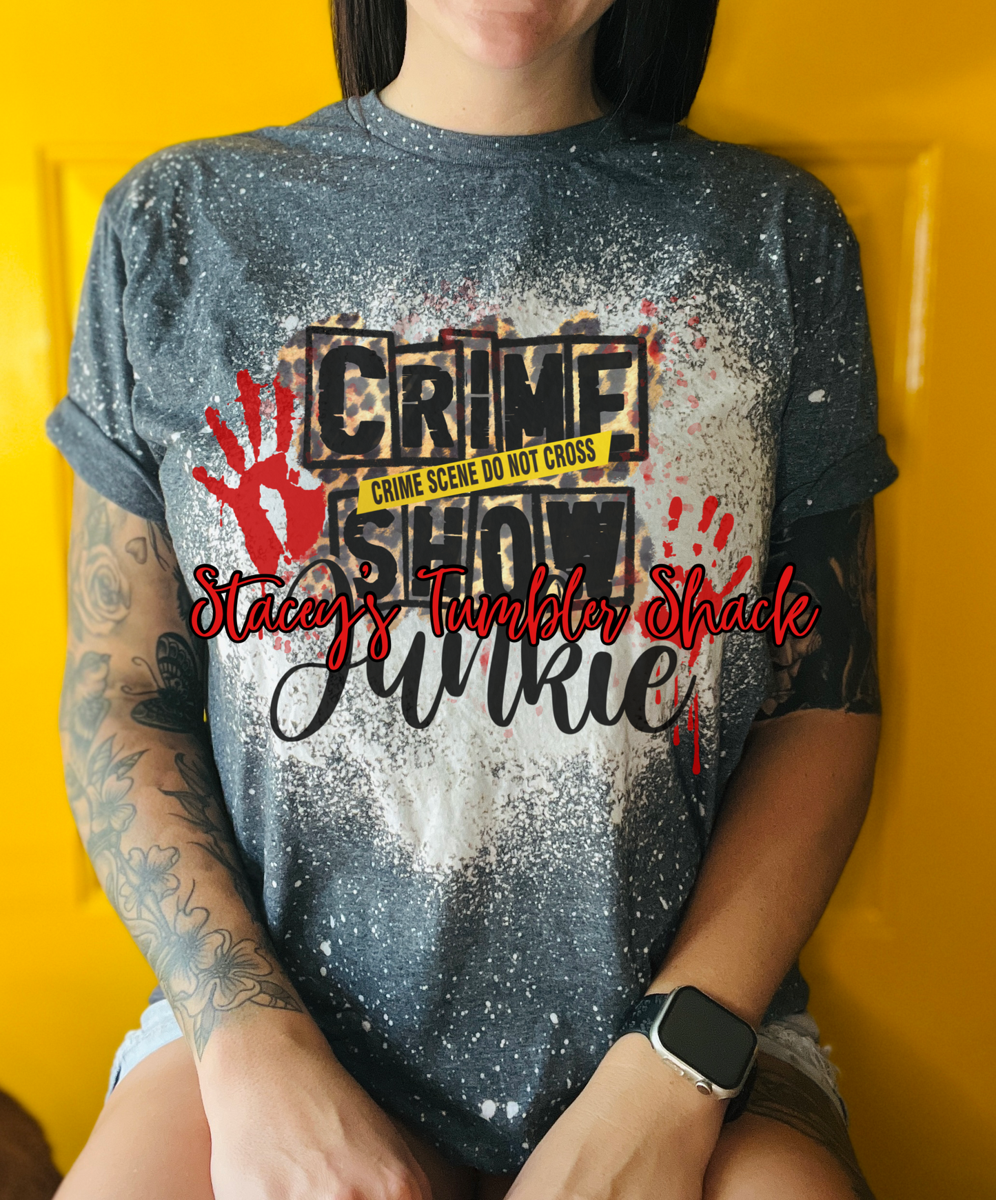 Crime Show Junkie Bleached Shirt