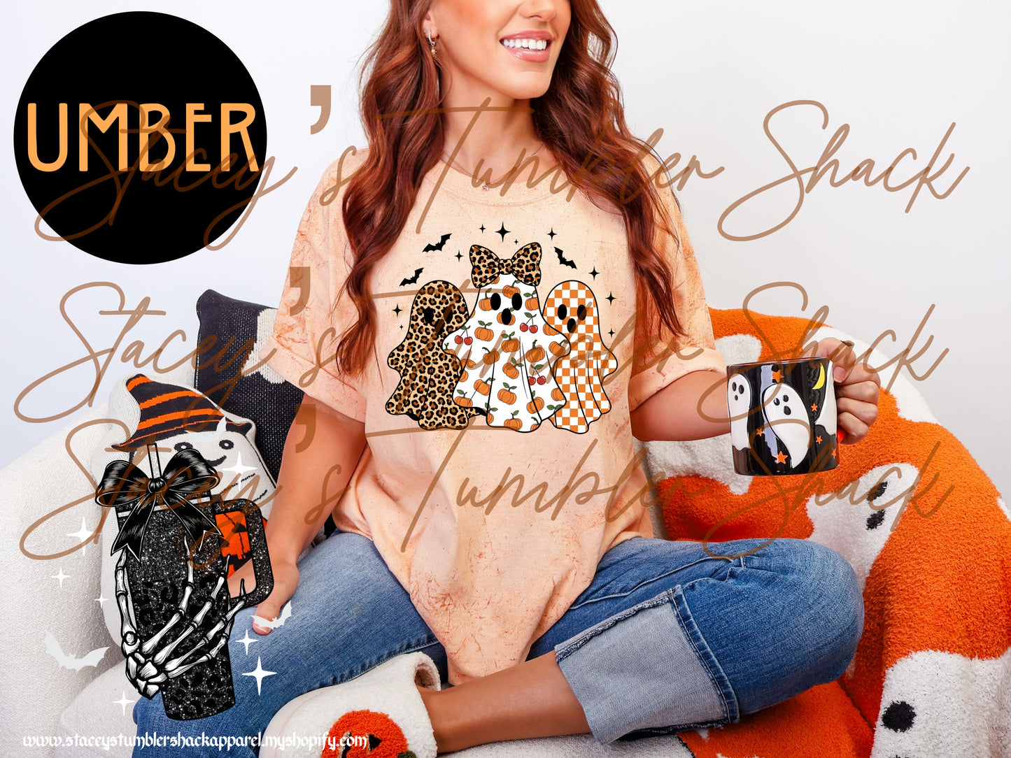 Leopard/Checkered Ghost Tee