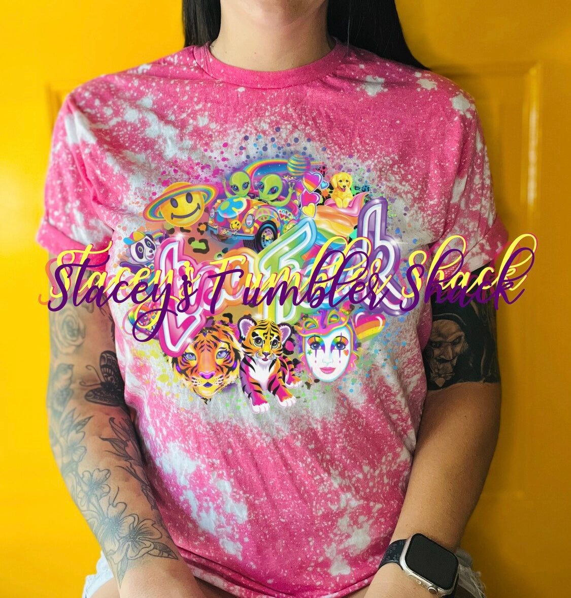 90s Neon Bleached tee