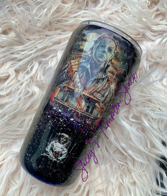 Horror themed tumbler