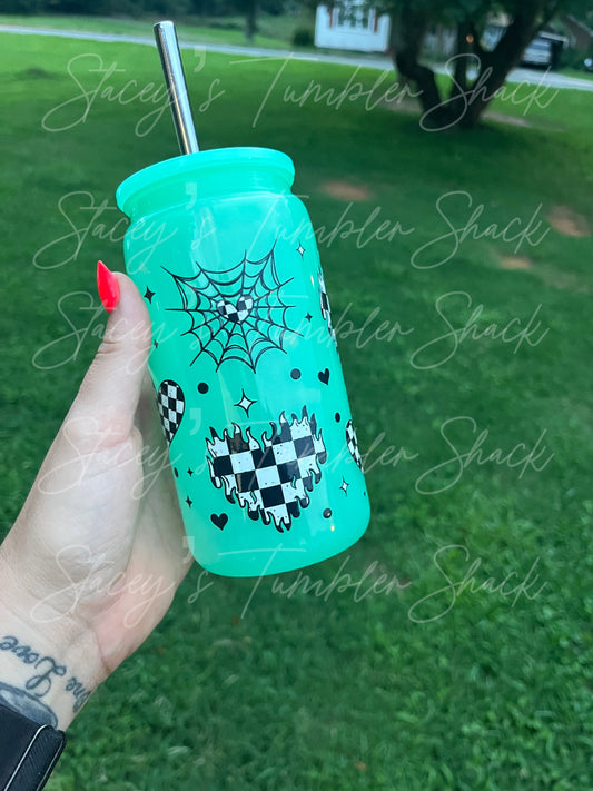 Checkered Mint Hearts