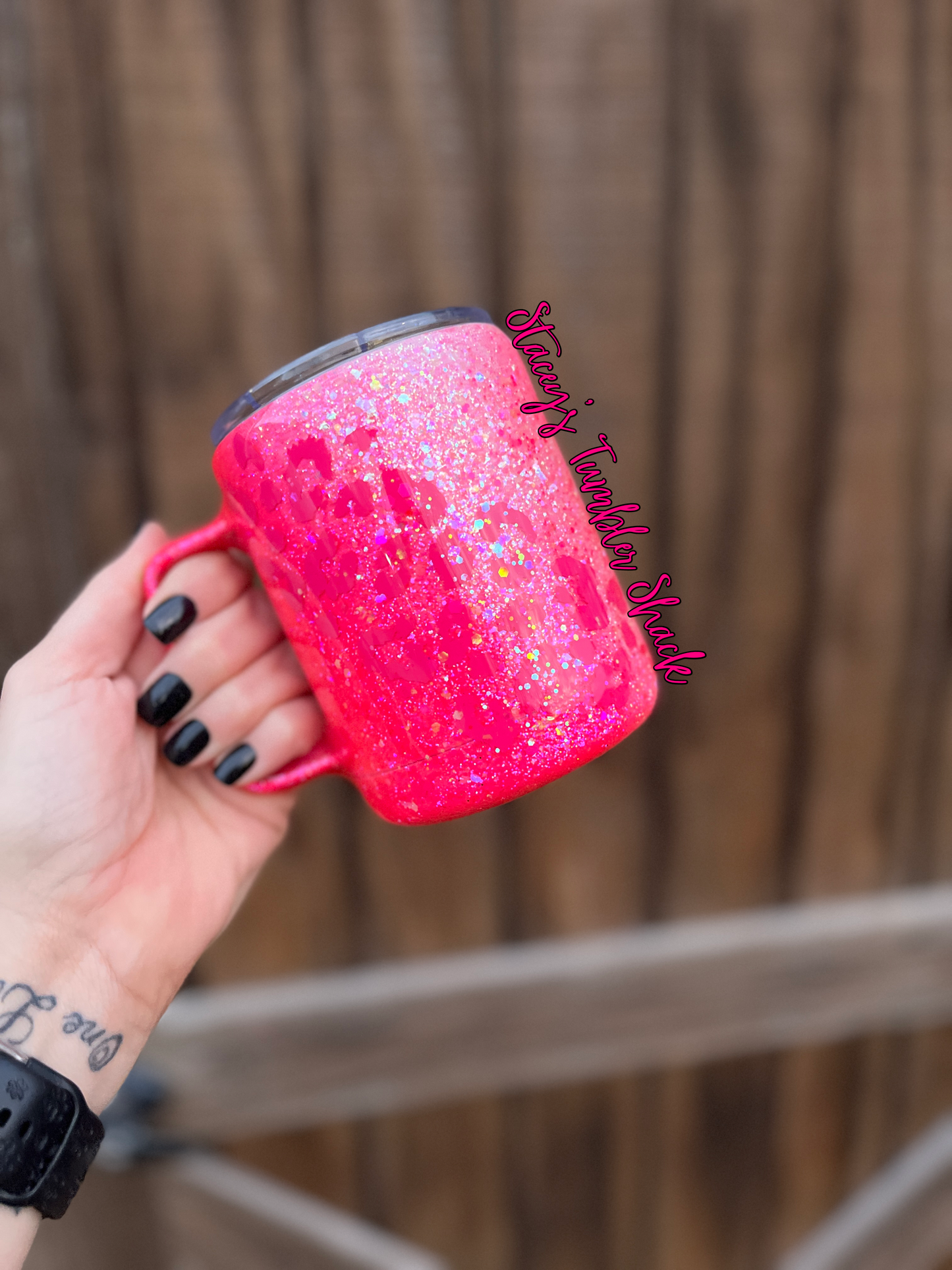 Pink Leopard Swirl Tumbler