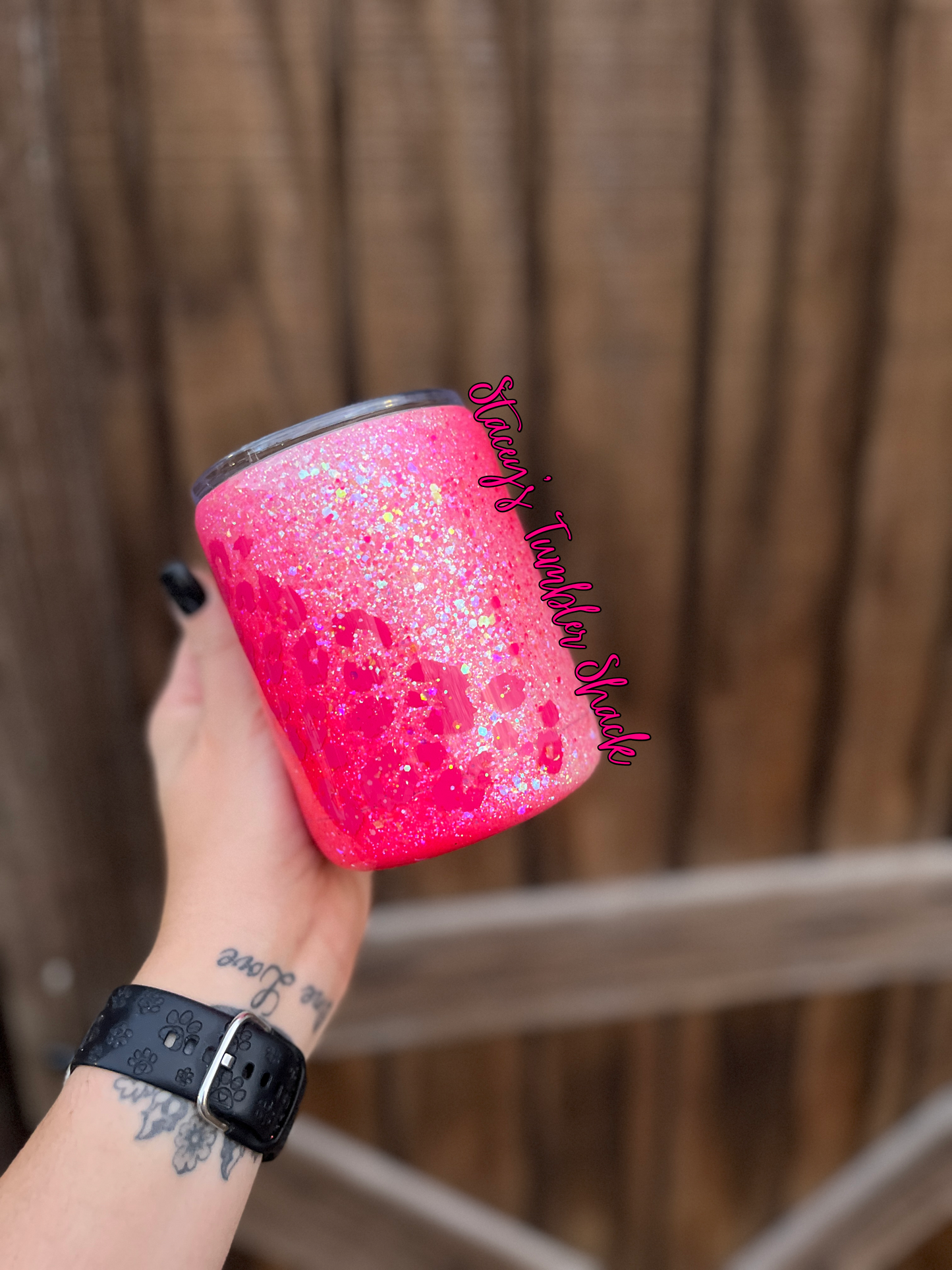 Pink Leopard Swirl Tumbler
