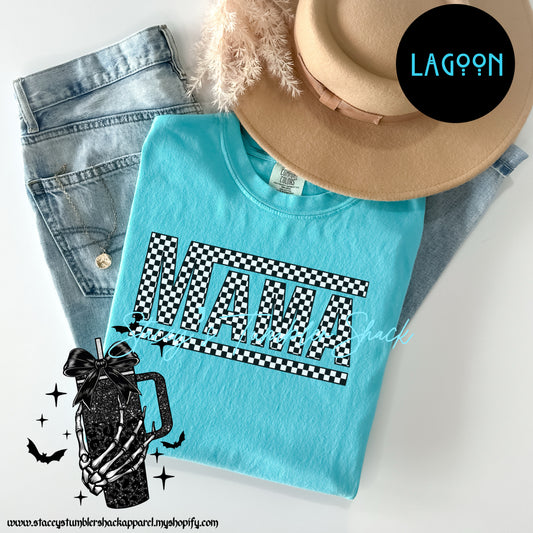 Checkered Mama Tee