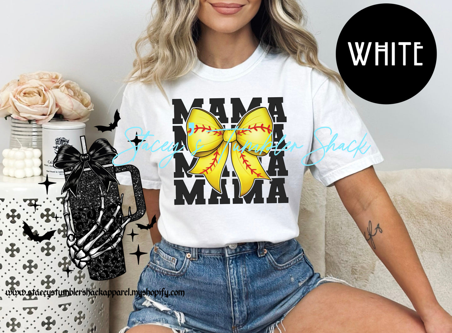 Softball Bow Mama Tee