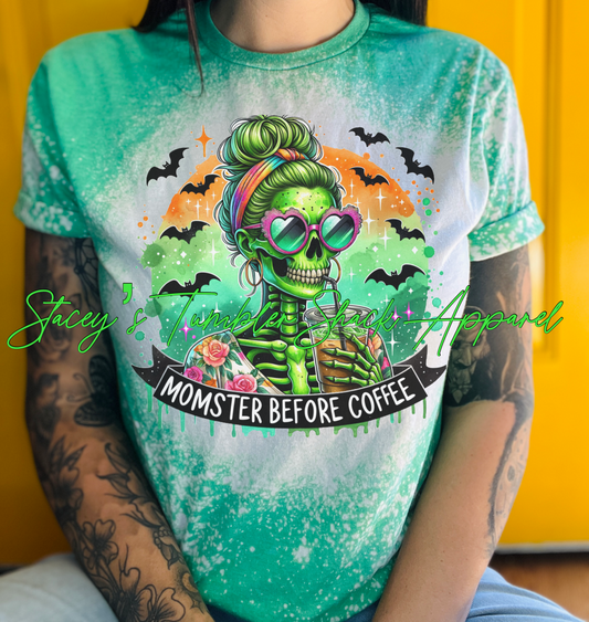 Momster Before Coffee Bleached Tee