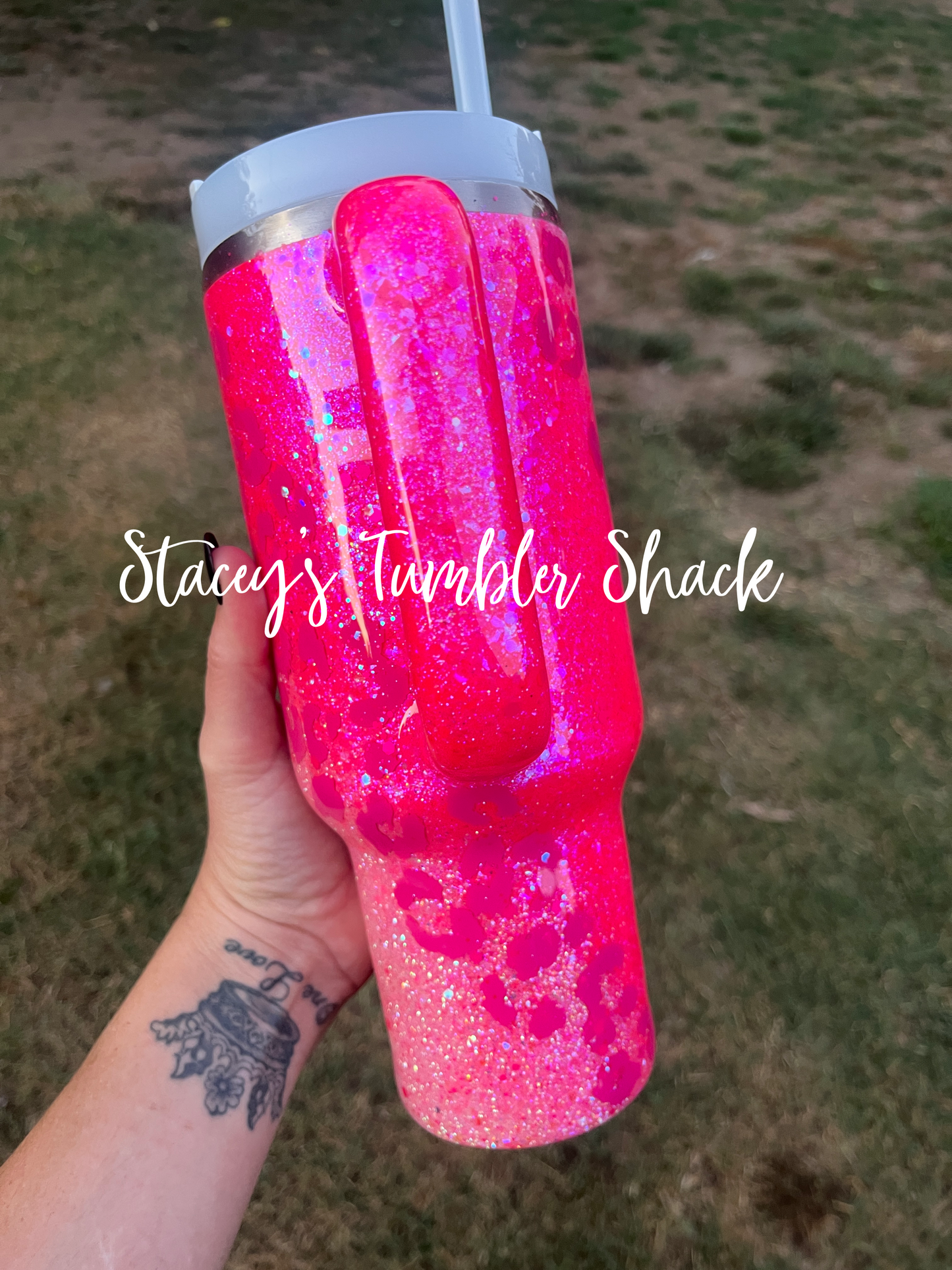 Pink Leopard Swirl Tumbler